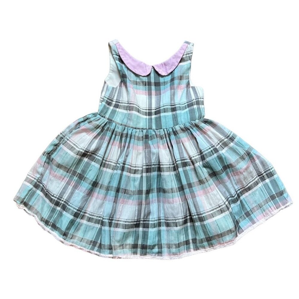 HTF Pleiades Designs Plaid Peter Pan Collar Shortie Dress 4T